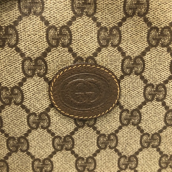 Gucci Brown GG Supreme Zip Pouch Sku#85251 (Gently used, corners re-color) - Picture 10 of 15
